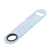 elegant kleurig roze blauw paars witte marmer speed flessenopener (Achterkant Gekanteld)