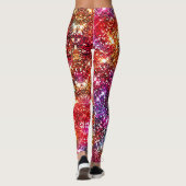 Elegant kleurige faux Glitter monogram Leggings (Achterkant)