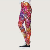 Elegant kleurige faux Glitter monogram Leggings (Links)