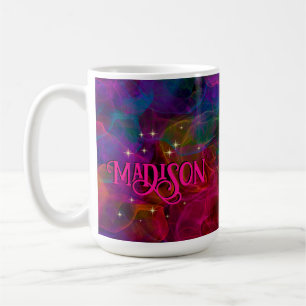 Elegant kleurige sparren rookmonogram koffiemok