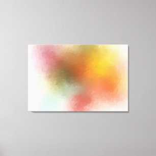 Elegant kleurrijk Abstract kunstmatig rood geel Canvas Afdruk