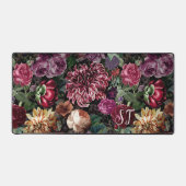 Elegant  Kleurrijk Bloemen monogram Bureaumat (Voorkant)