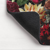 Elegant Kleurrijk Bloemen monogram Muismat (Hoek)