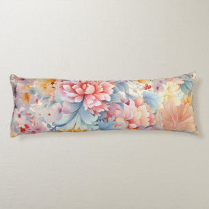 Elegant kleurrijk bloemenpatroon Japan Art Lichaamskussen