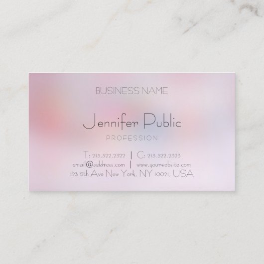 Elegant kleurrijk Eenvoudig design Moderne Sjabloo Visitekaartje (Achterkant)