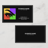 Elegant kleurrijk Eyebrows gezicht schilderend Mak Visitekaartje (Voorkant / Achterkant)