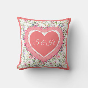 Elegant Kleurrijk Lente Bloemen Waterverf Patroon Kussen