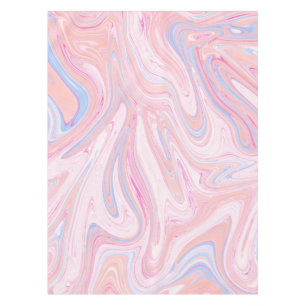 Elegant kleurrijk pastelroze blauw oranje marmer tafelkleed