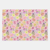 Elegant Kleurrijk Waterverf Wildflower Pattern Inpakpapier Vel (Voorkant)