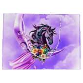 Elegant kleurrijk wild paard groot cadeauzakje (Achterkant)