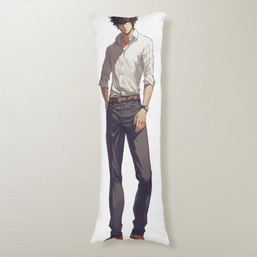 Elegant knappe anime Man Lichaamskussen (Voorkant Verticaal)