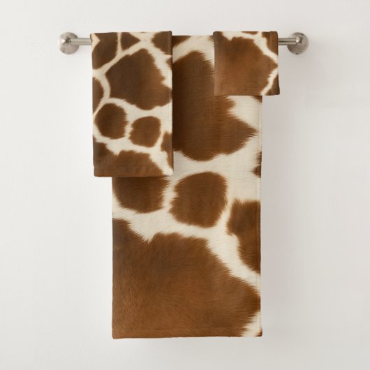 Elegant Koe Faux Leather Modern Collectie Bad Handdoek (Insitu)