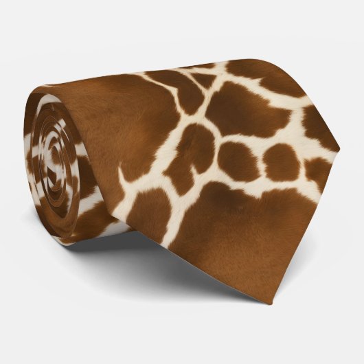 Elegant Koe Faux Leather Modern Collectie Stropdas (Opgerold)