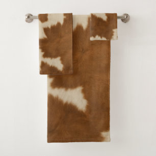 Elegant Koe Faux Leather Trendy Collectie Bad Handdoek