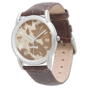 Elegant Koe Faux Leather Trendy Collectie Horloge
