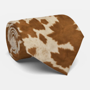 Elegant Koe Faux Leather Trendy Collectie Stropdas