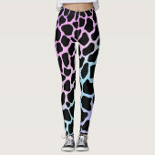 Elegant Koe print multicolor Leggings (Voorkant)