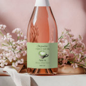 Elegant koffiethema Perfecte Matcha Bruidsmeisjesf Sparkling Wijnetiket