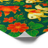 Elegant Koi vijverpatroon Poster (Hoek)