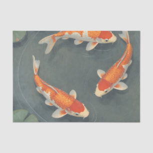 Elegant Koi Visvijver Sereniteit Design Tissuepapier
