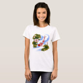 Elegant koikarper in lotusvijver t-shirt (Voorkant volledig)