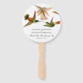 Elegant kolibrie Waterverf bruiloft Handwaaier (Achterkant)