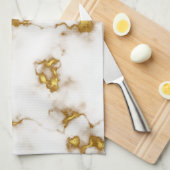 Elegant koninklijk luxe marmeren gouden ontwerp theedoek (Quarter Fold)