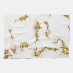 Elegant koninklijk luxe marmeren gouden ontwerp theedoek