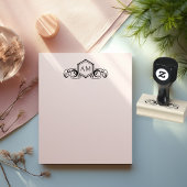 Elegant, koninklijk, monogram 	rubberstempel