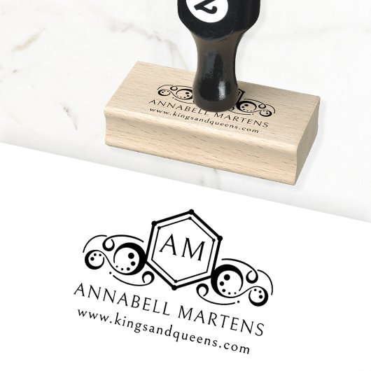 Elegant, koninklijk, monogram 	rubberstempel