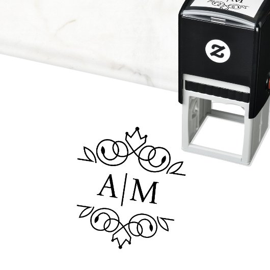 Elegant, koninklijk, monogram  zelfinktende stempel