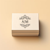 Elegant, koninklijk, monogram  zelfinktende stempel