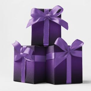 Elegant koninklijk paars en zwart ombre cadeaupapier