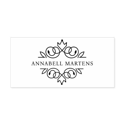 Elegant, koninklijk rubberstempel (Afrduk)