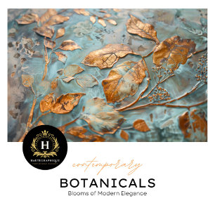 Elegant koper botanisch weefsel papier