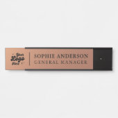 Elegant Koper Custom Logo Naam Functie Door Sig Deurbordje (Voorkant)