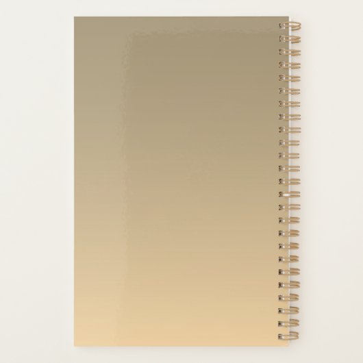 Elegant koper en goud Greyhound Dog Monogram Planner (Achterkant)