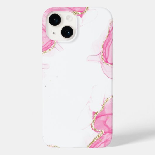 Elegant koper | Girly Roos Gold Marble Case-Mate iPhone Case (Achterkant)