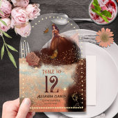 Elegant  Koper Roos Acryl Tafelnummer Acryl Uitnodigingen