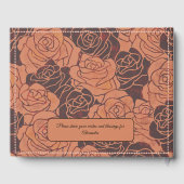 Elegant  Koper Roos Quinceañera Gastenboek (Achterkant)