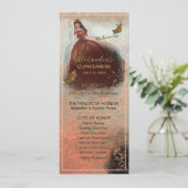 Elegant  Koper Roos Quinceañera Programma (Staand voorkant)