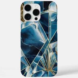 Elegant koper | Vrouwelijk Opulent Blauwgroen Goud iPhone 16 Pro Max Hoesje