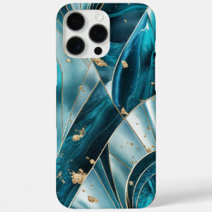 Elegant koper   Vrouwelijk opulent Blauwgroen goud iPhone 16 Pro Max Hoesje