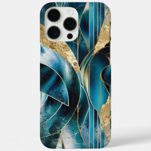 Elegant koper   Vrouwelijk opulent Blauwgroen goud iPhone 16 Pro Max Hoesje