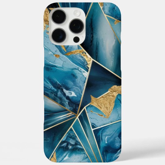 Elegant koper | Vrouwelijk Opulent Blauwgroen Goud Case-Mate iPhone Case (Achterkant)