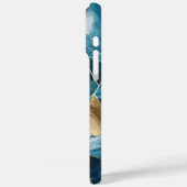 Elegant koper | Vrouwelijk Opulent Blauwgroen Goud Case-Mate iPhone Case (Achterkant / Links)