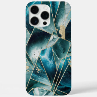 Elegant koper | Vrouwelijk opulent Blauwgroen goud iPhone 16 Pro Max Hoesje
