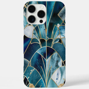 Elegant koper   Vrouwelijk opulent Blauwgroen goud iPhone 16 Pro Max Hoesje