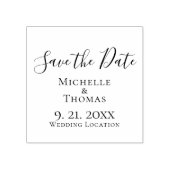 Elegant Koppels Evenement Bruiloft Save the Date Rubberstempel (Afrduk)