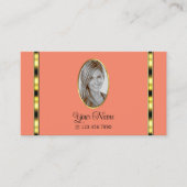 Elegant koraal Beige Chic met Photo Professional Visitekaartje (Voorkant)